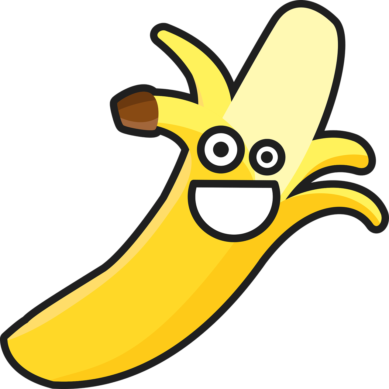 banana cartoon cheer free photo