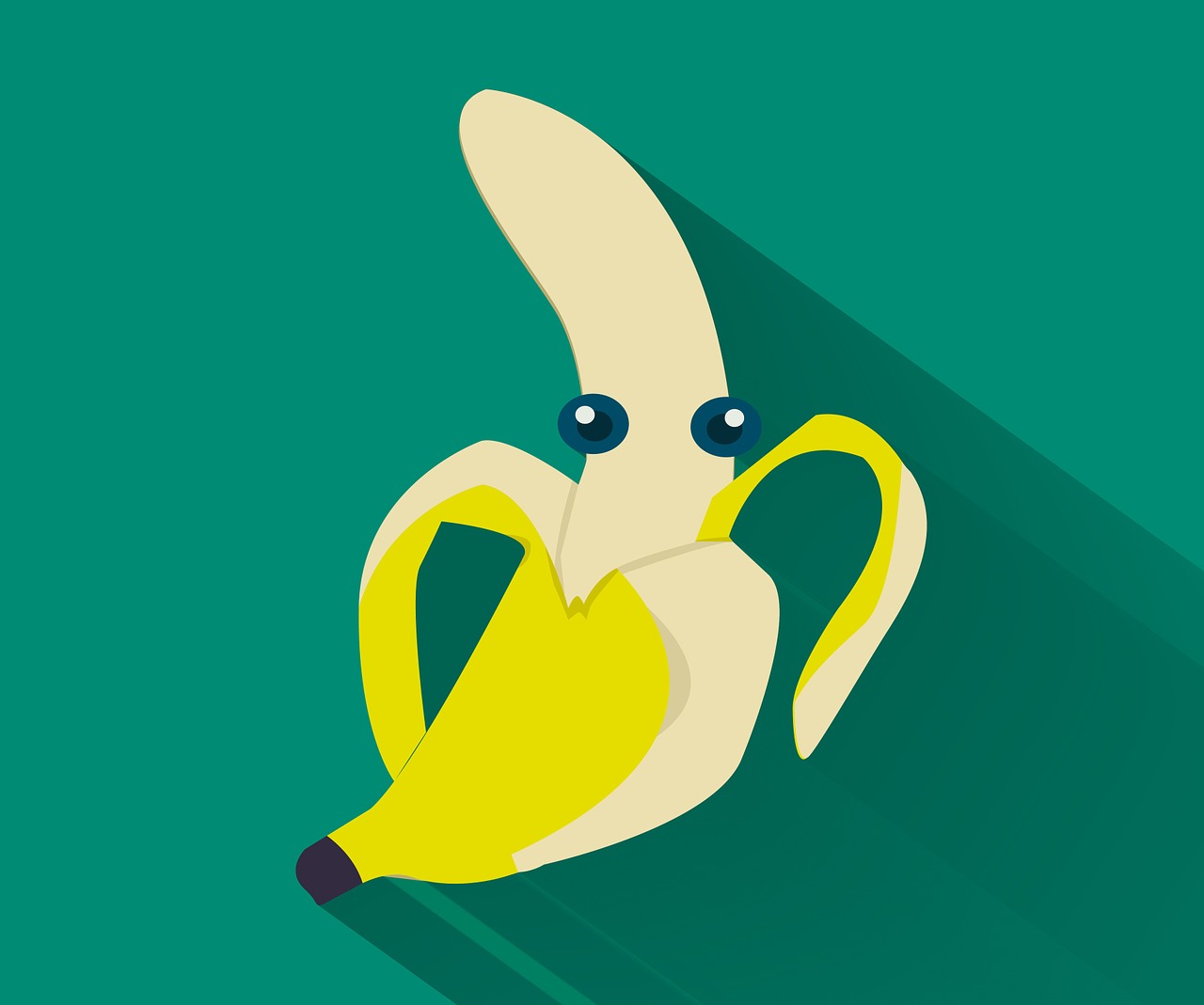 banana green background fruit free photo