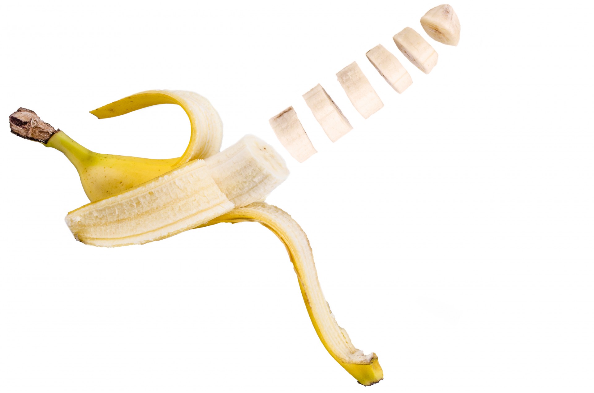 banana slice white free photo