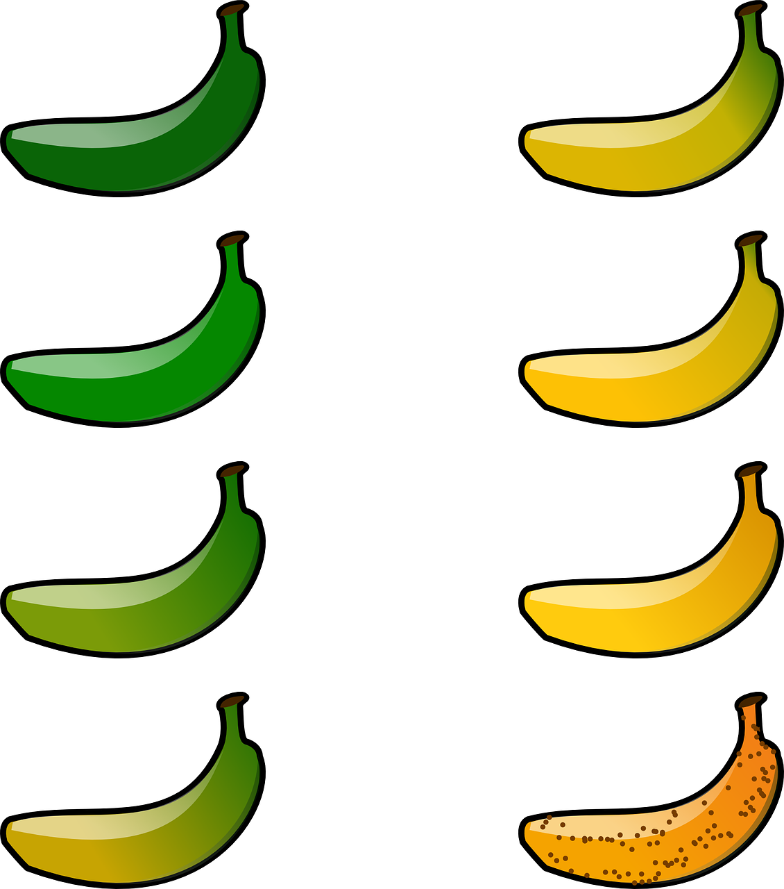 banana degree of ripeness ripeness free photo