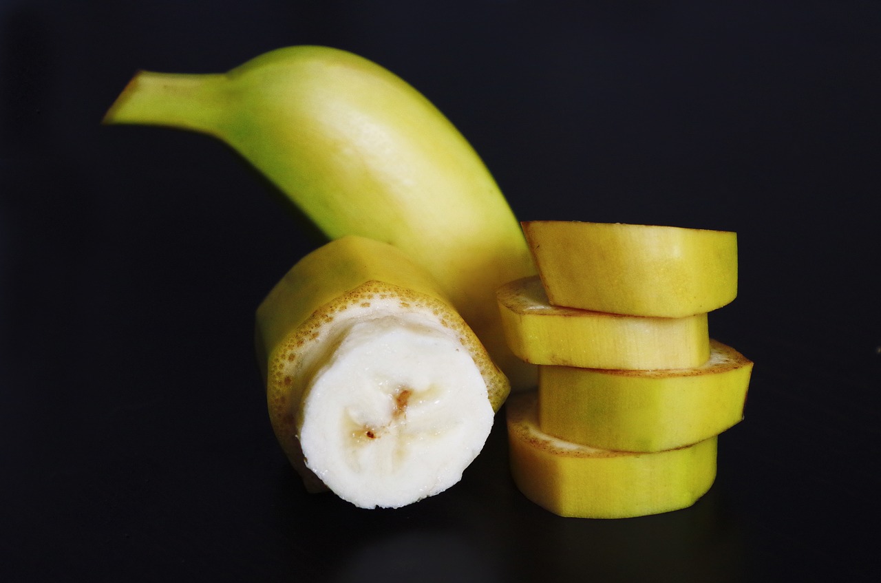 banana sliced pieces free photo