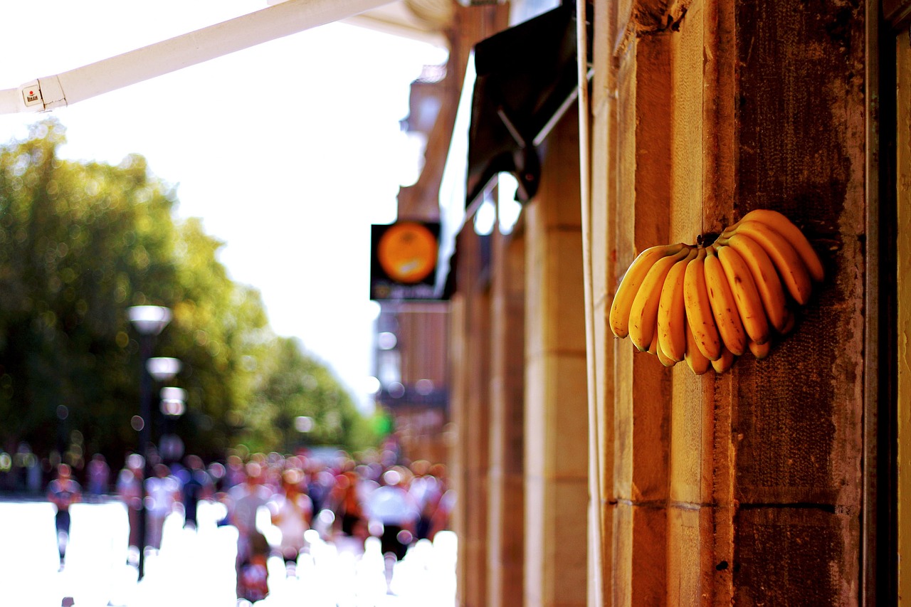banana fruit yellow free photo