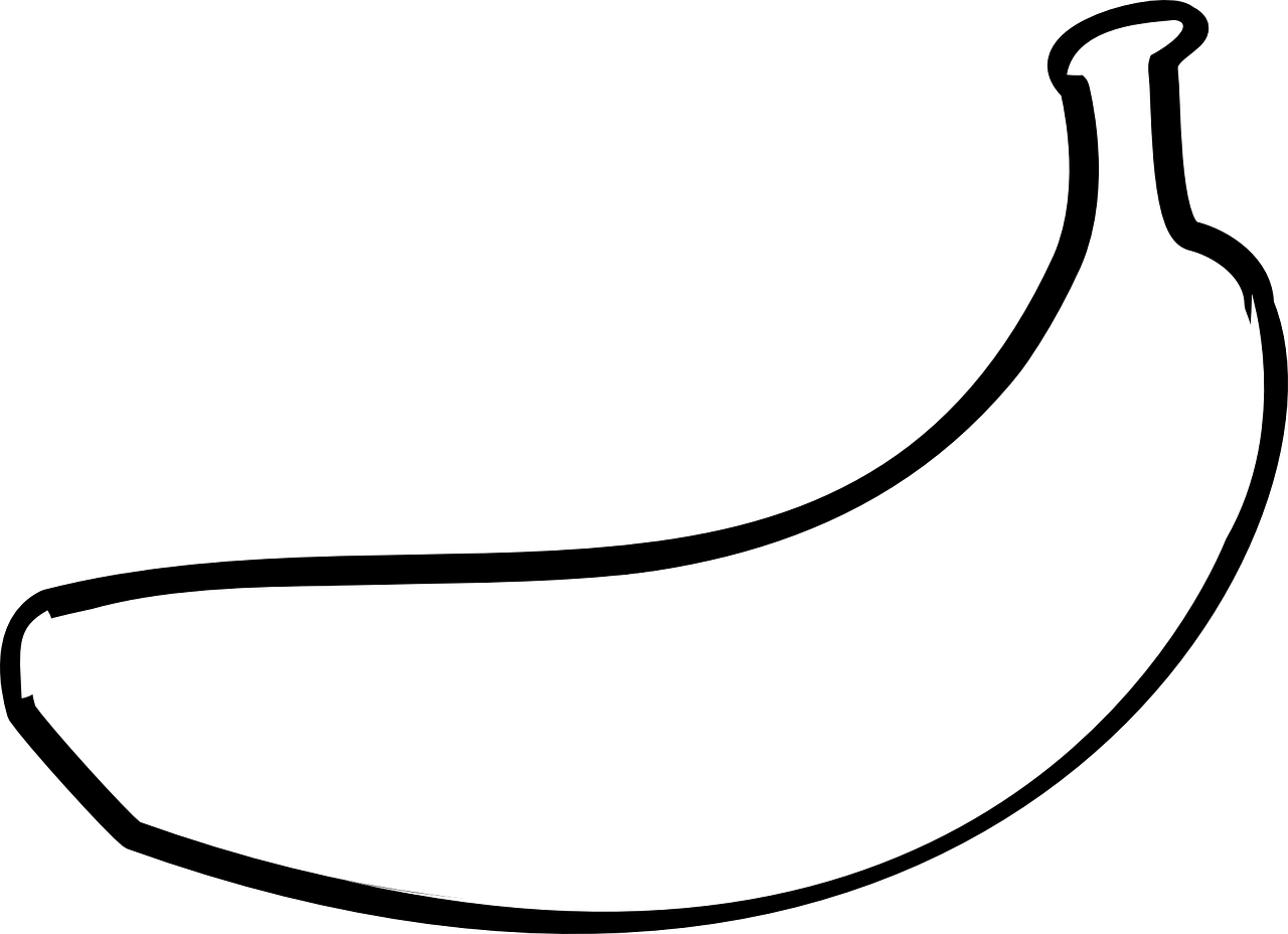 Banana,fruit,outline,free vector graphics,free pictures free image