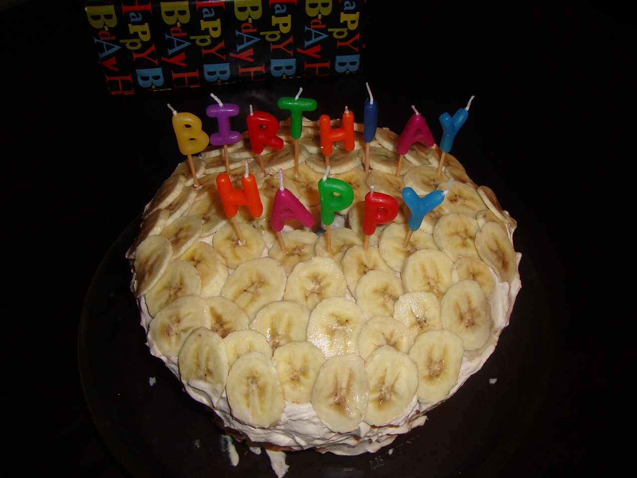 banana cake cake birthday free photo