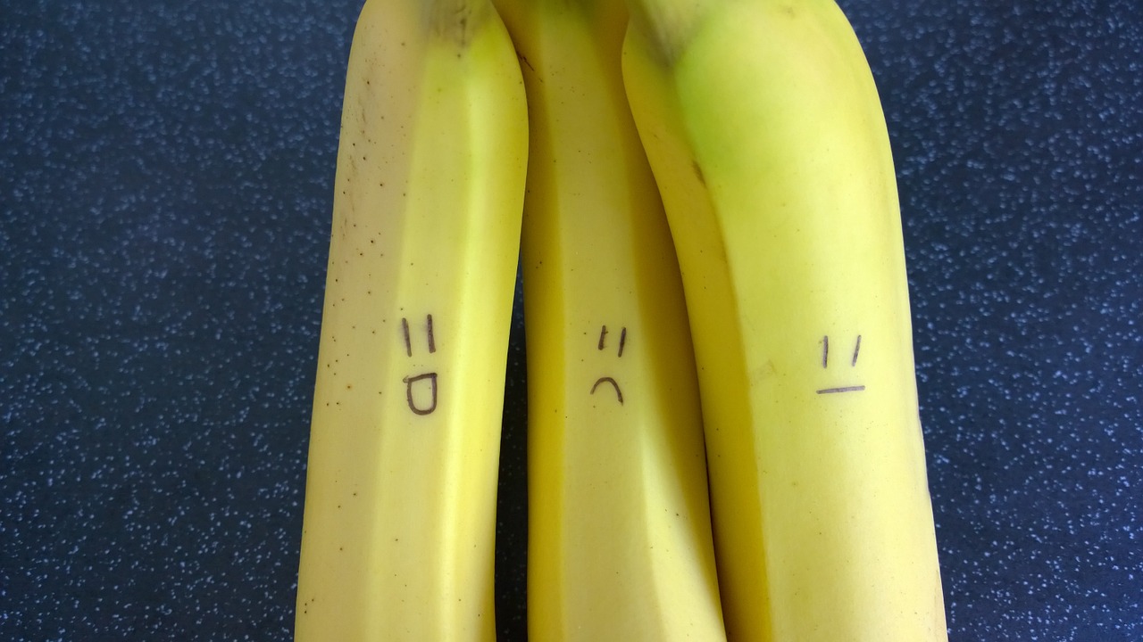 bananas fruit happy free photo