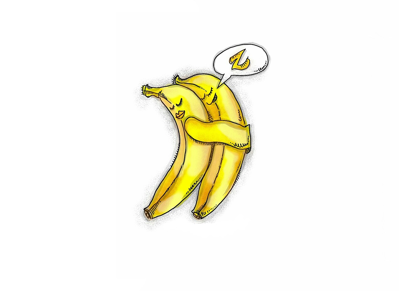 bananas sleep couple free photo