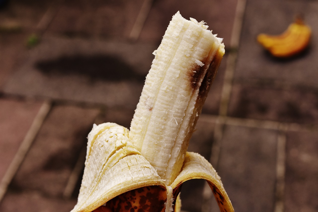 bananas eat fruits free photo