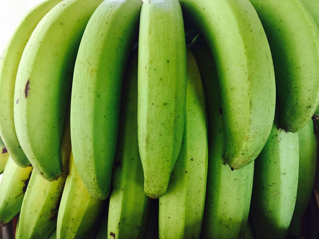 bananas green fruit free photo