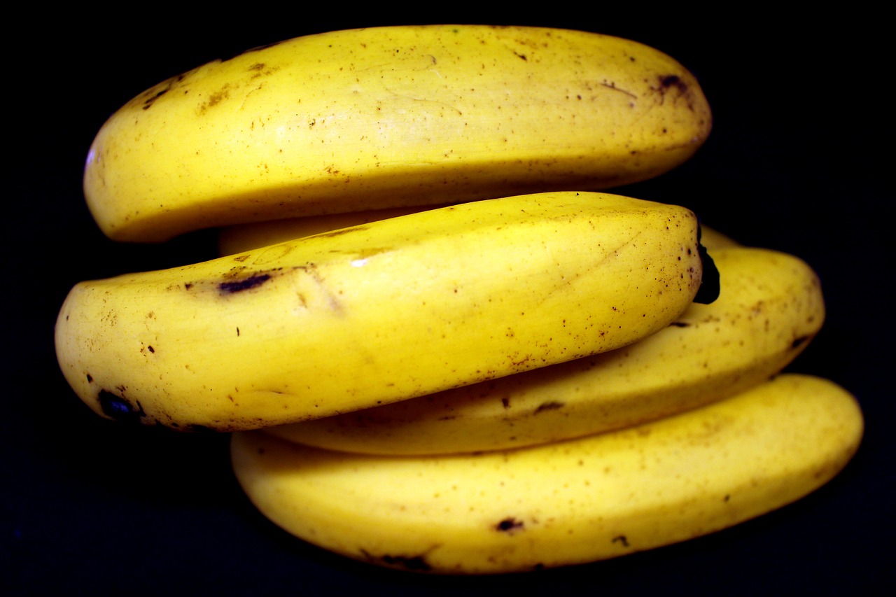 bananas fruit healthy foods free photo