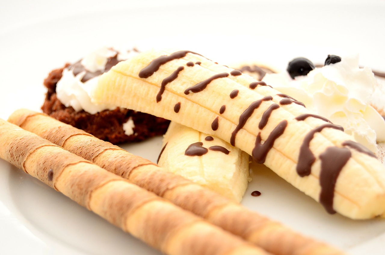 bananas dessert ice cream free photo