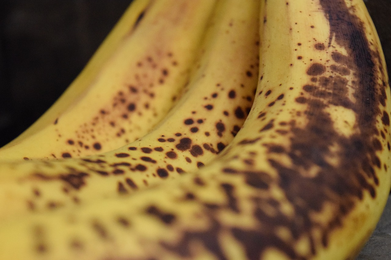 bananas spots yellow free photo