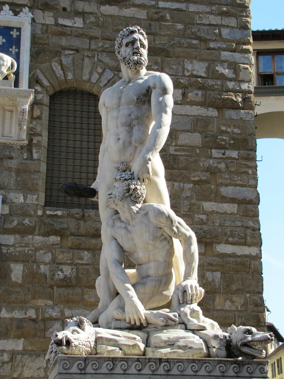 bandinelli the statue of hercules and cacus statue free photo