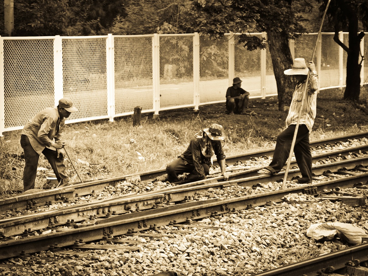 bangkok thailand railroad free photo