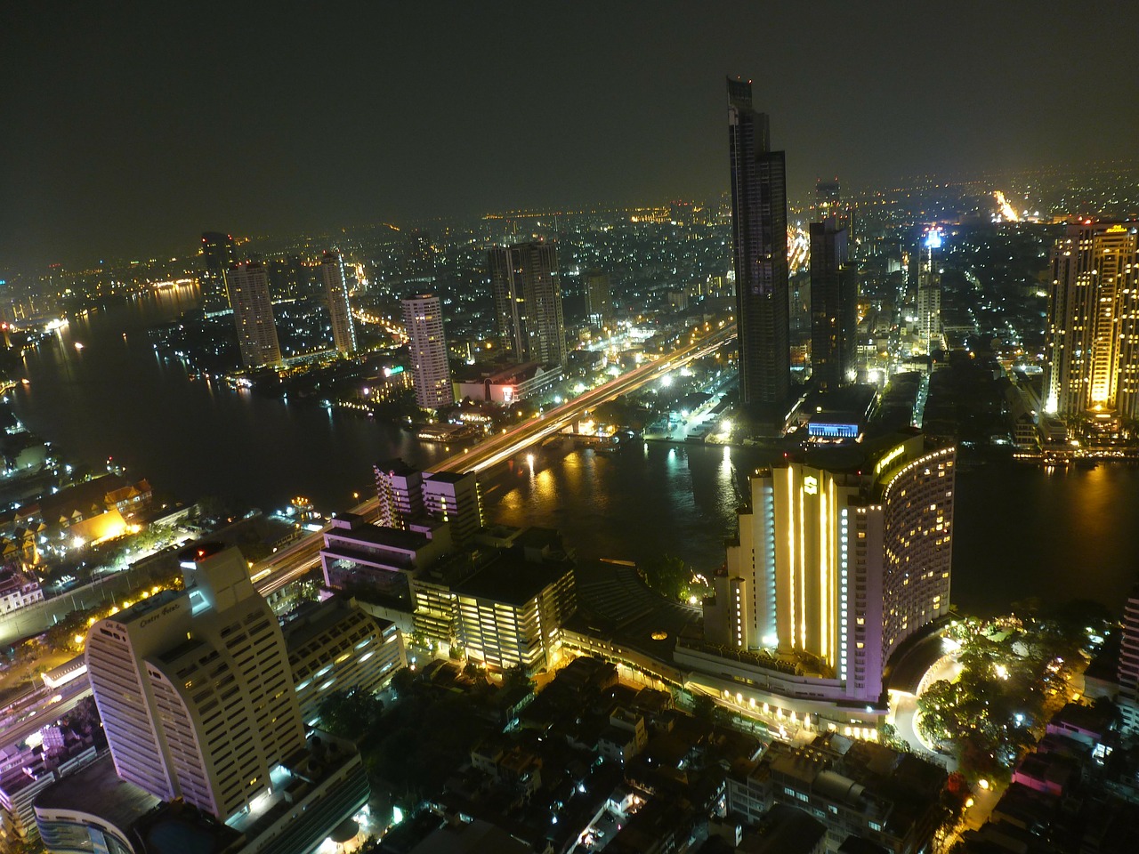 bangkok skyline thailand free photo