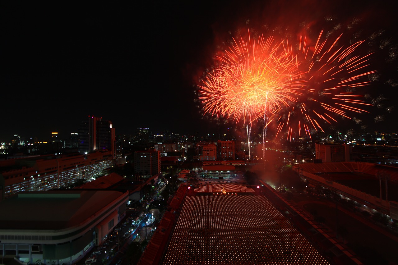 bangkok thailand fireworks free photo