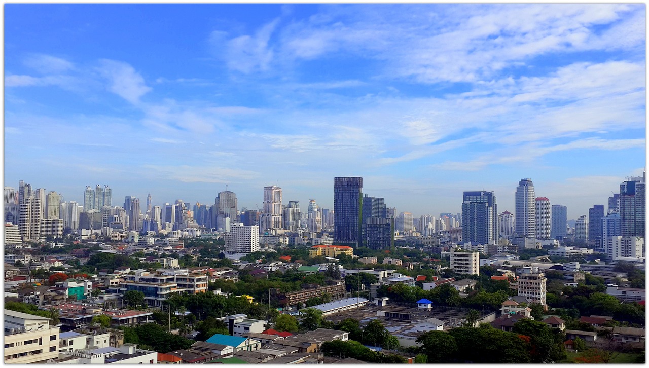 bangkok sky blue free photo