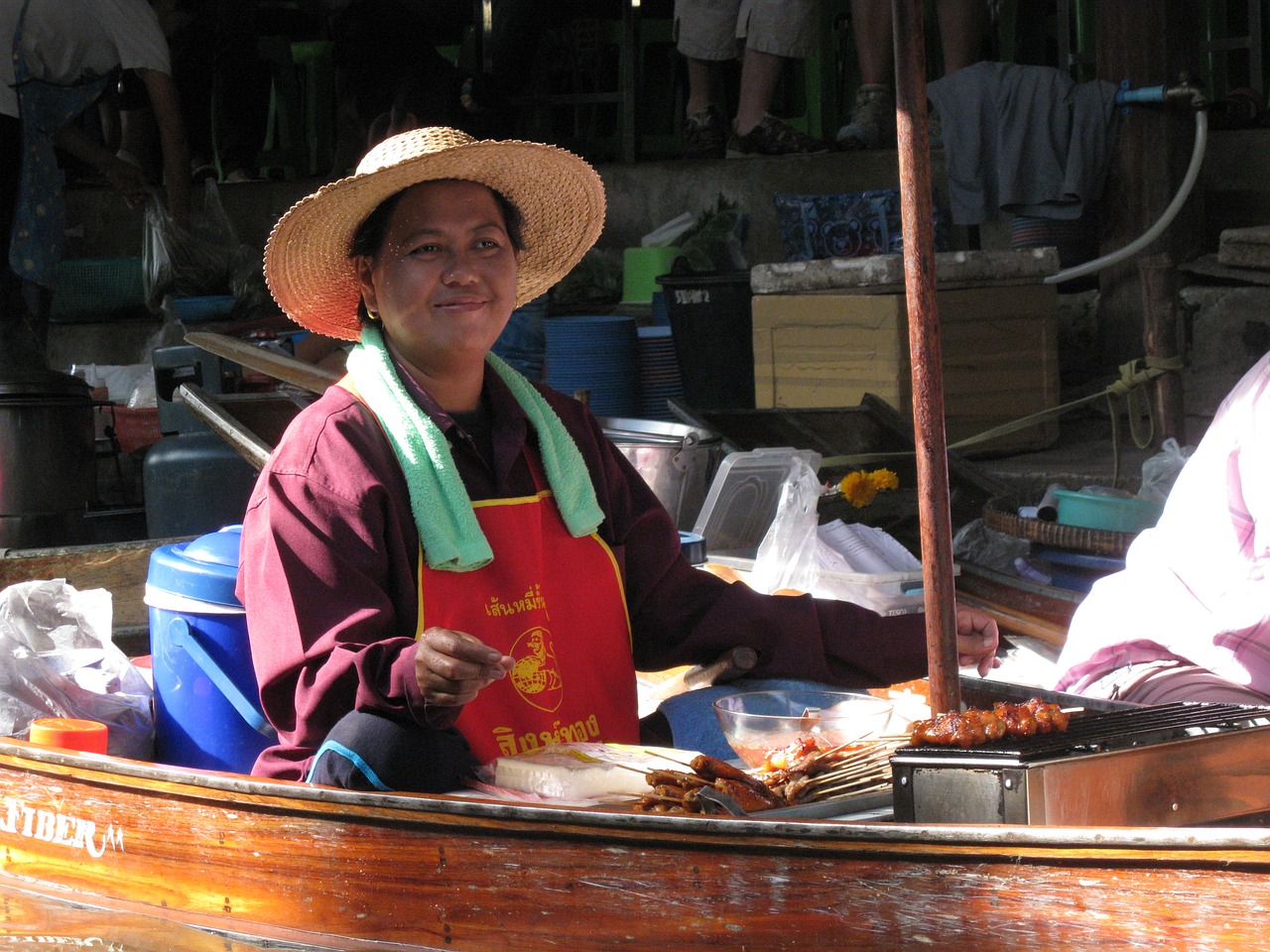 bangkok thailand floating market free photo