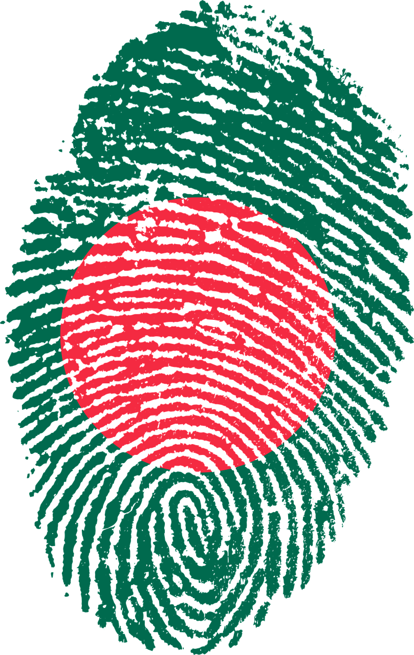 bangladesh flag fingerprint free photo