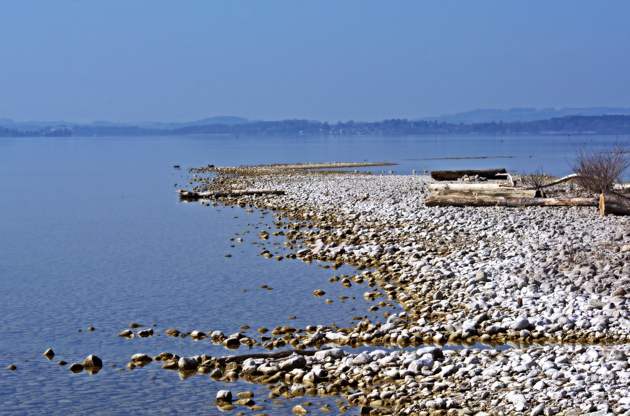 bank beach lake free photo