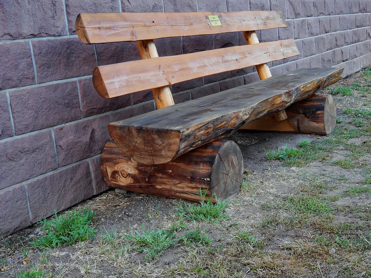 bank wooden bench bench free photo