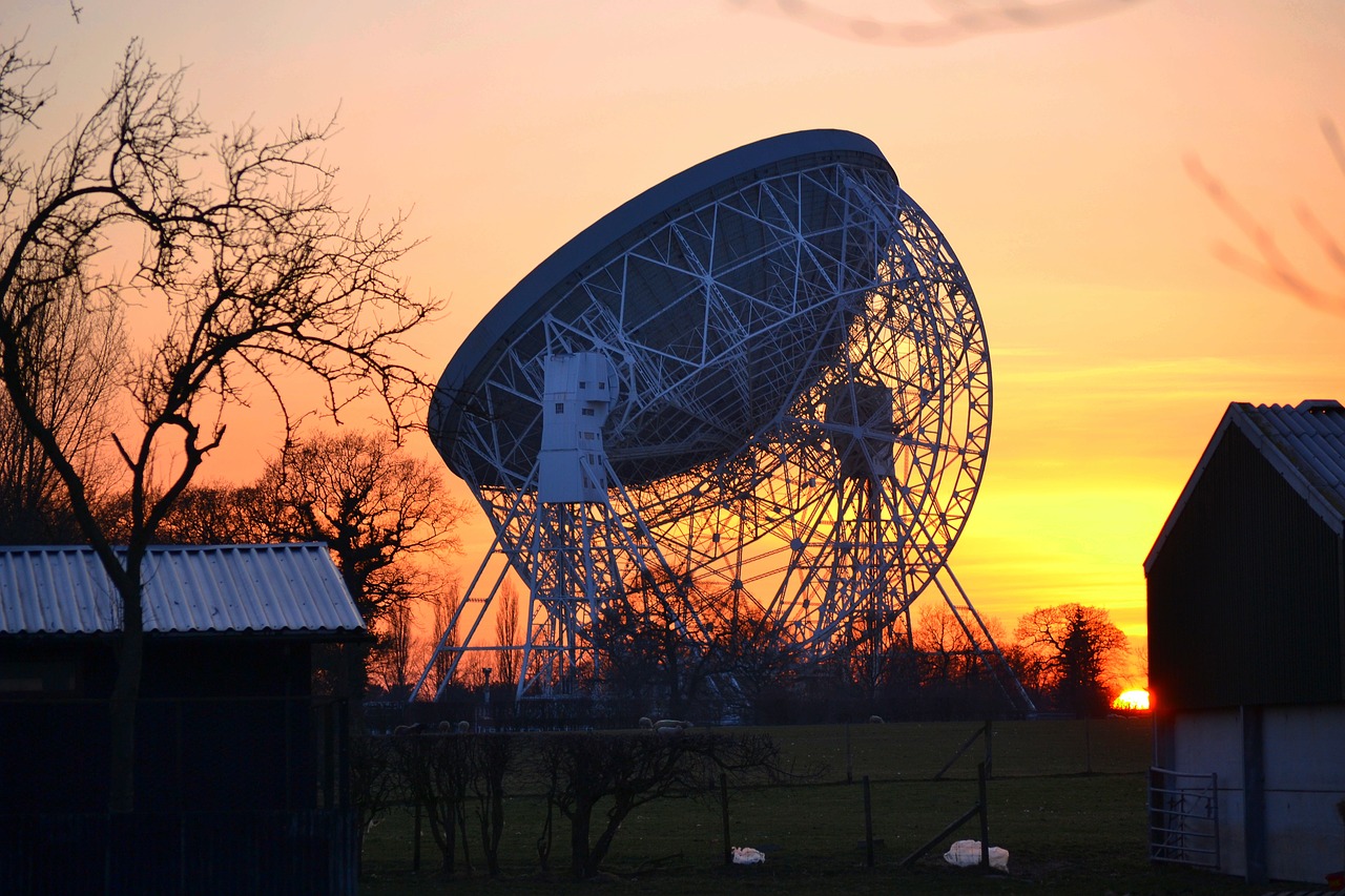 bank telescope sunset free photo