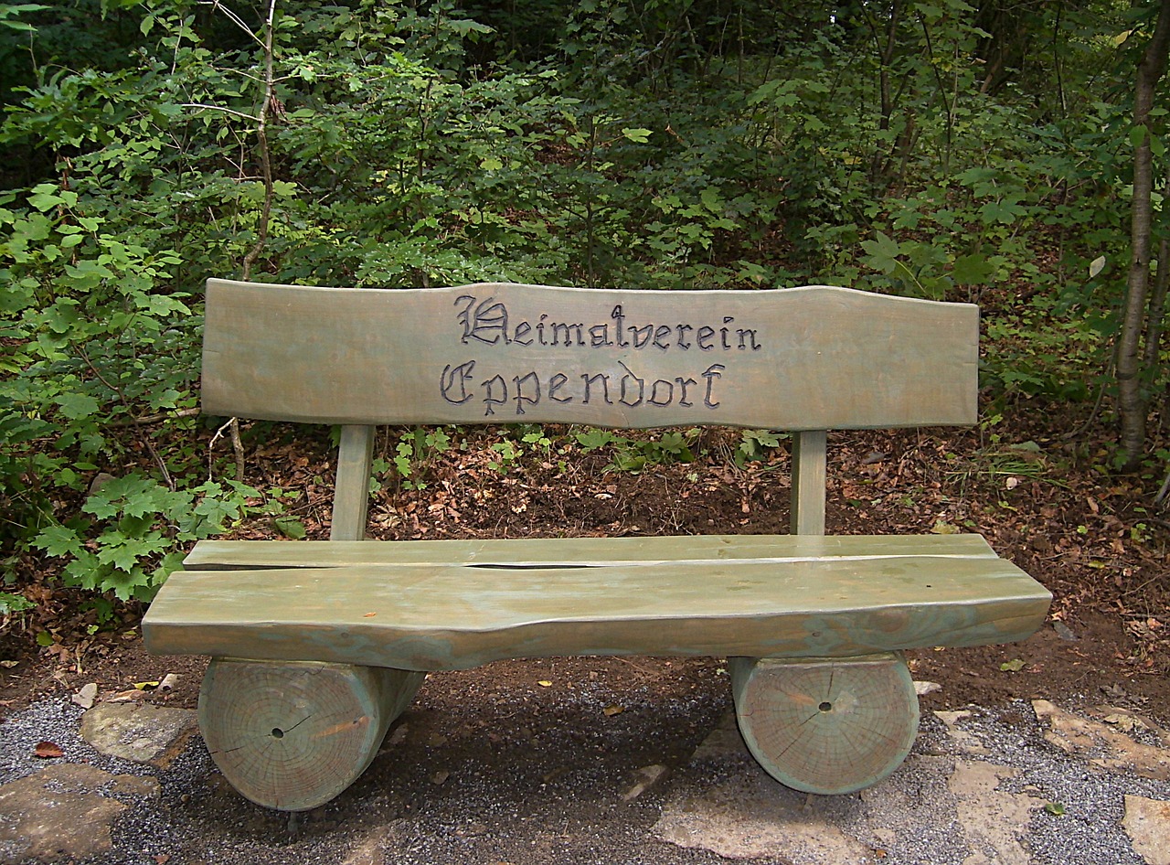 bank wooden bench inscription free photo