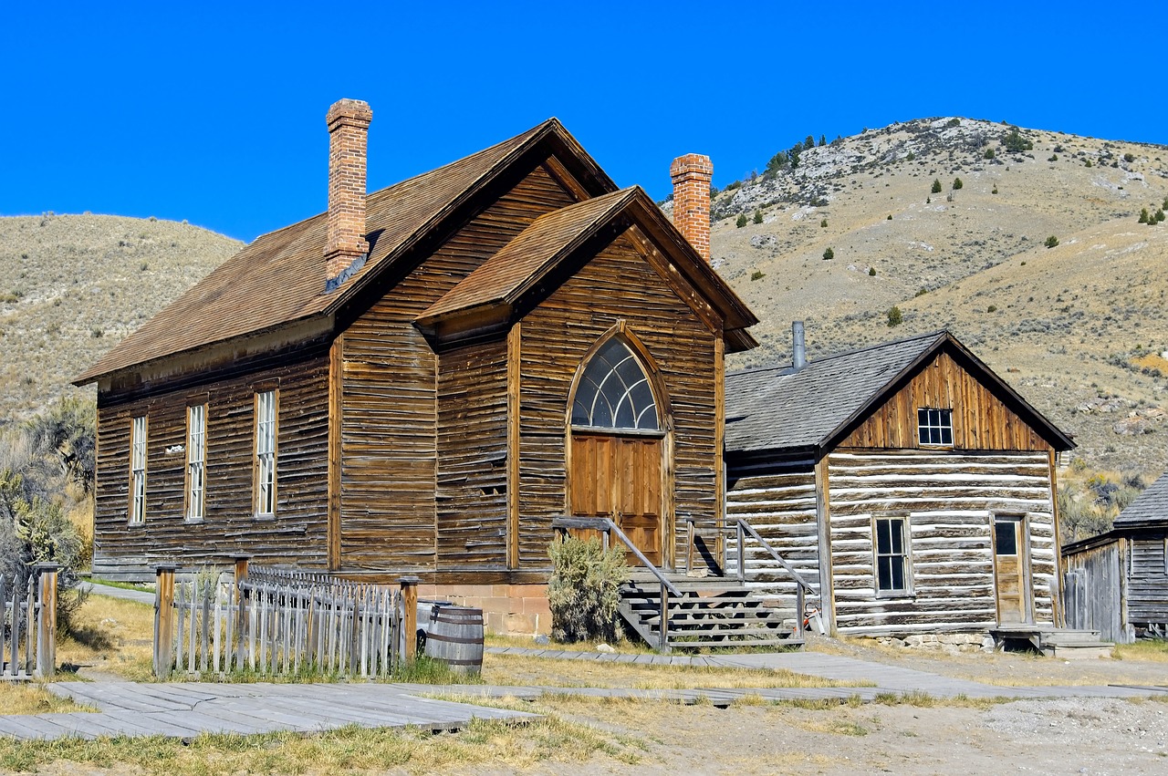 bannack methodist church  montana  bannack free photo