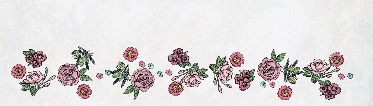 banner template flowers free photo