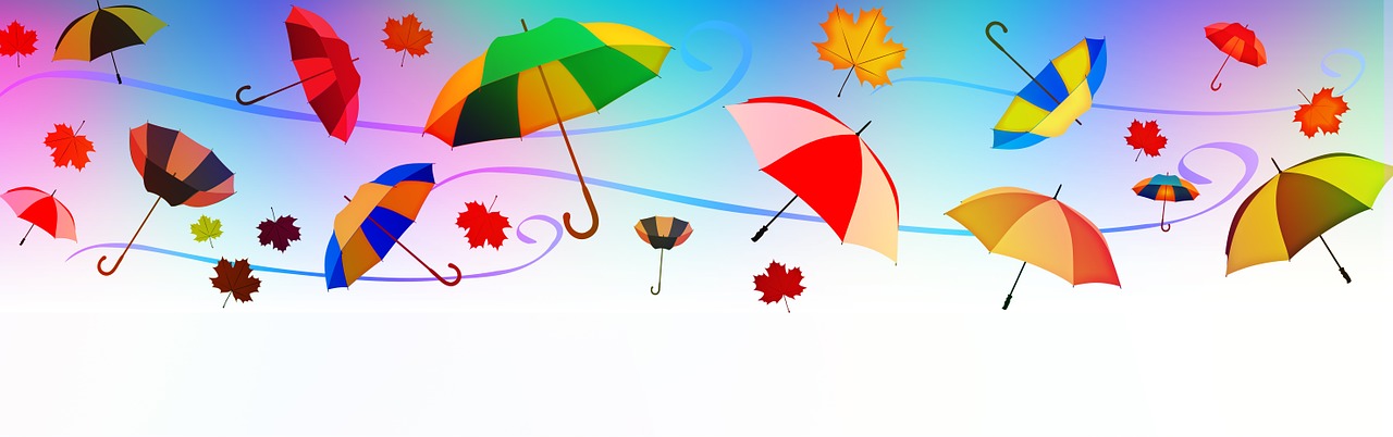 banner header umbrellas free photo