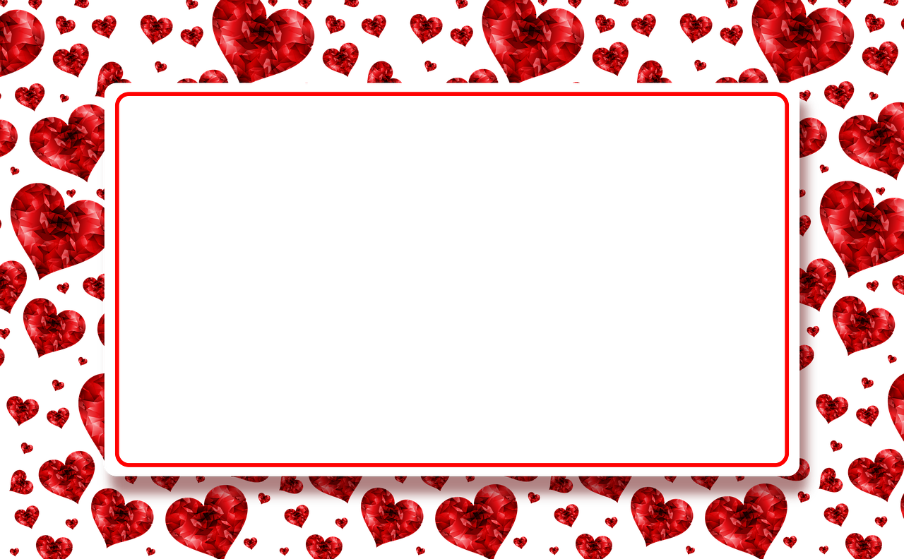 banner hearts red free photo