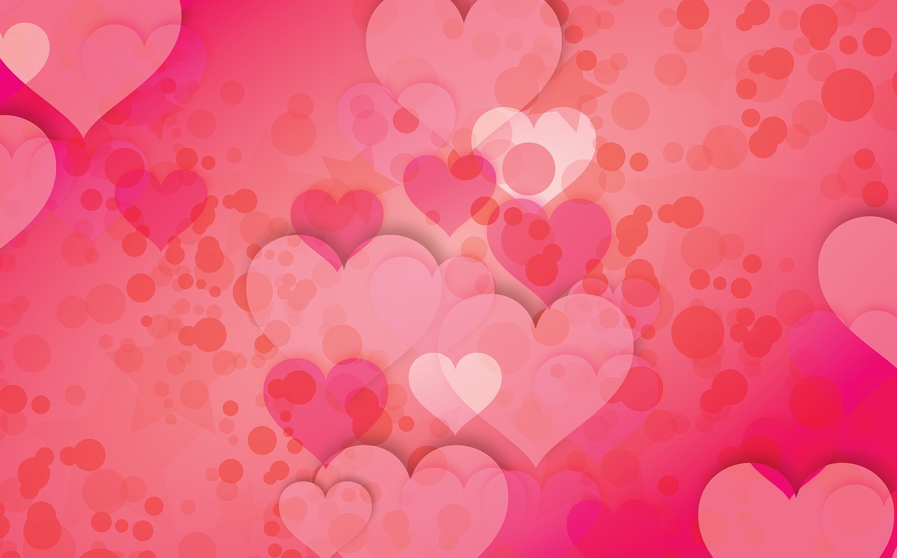 banner hearts postcard free photo