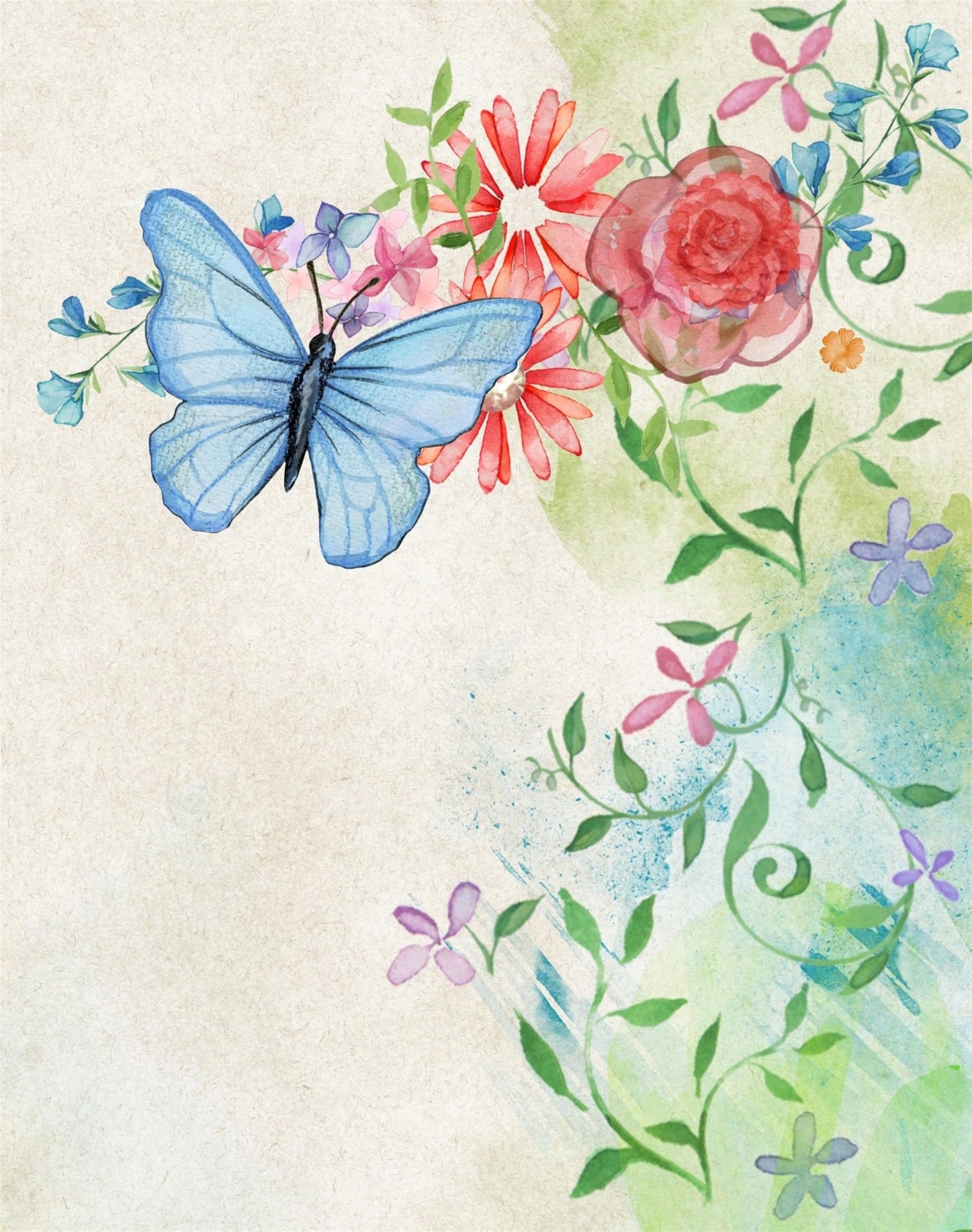background romantic butterfly free photo