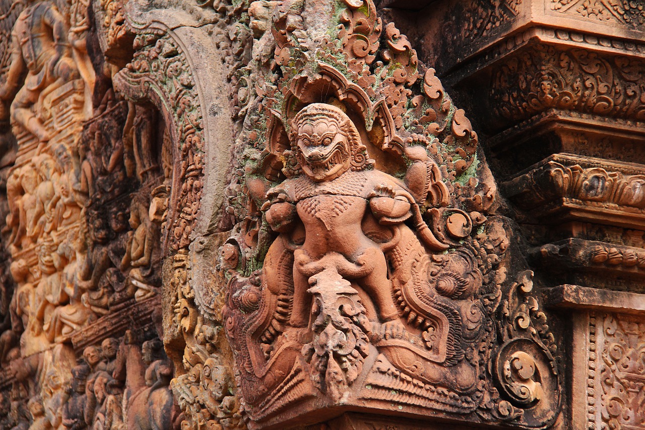 banteay srei temple travel free photo