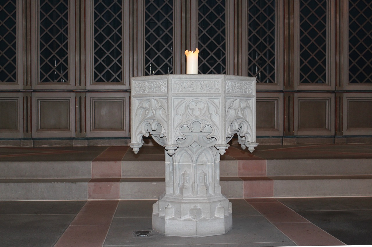 baptismal font stonemason art free photo