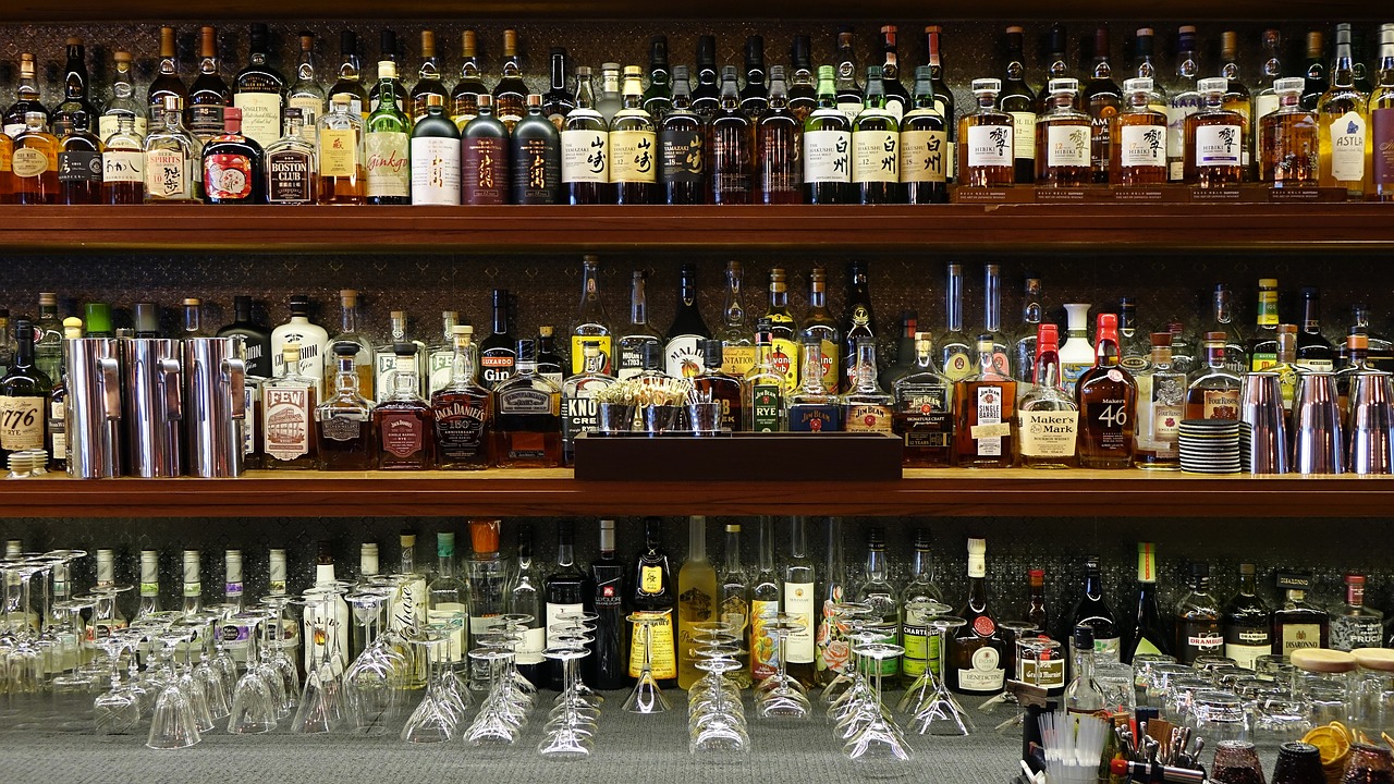 bar liquor bottles free photo