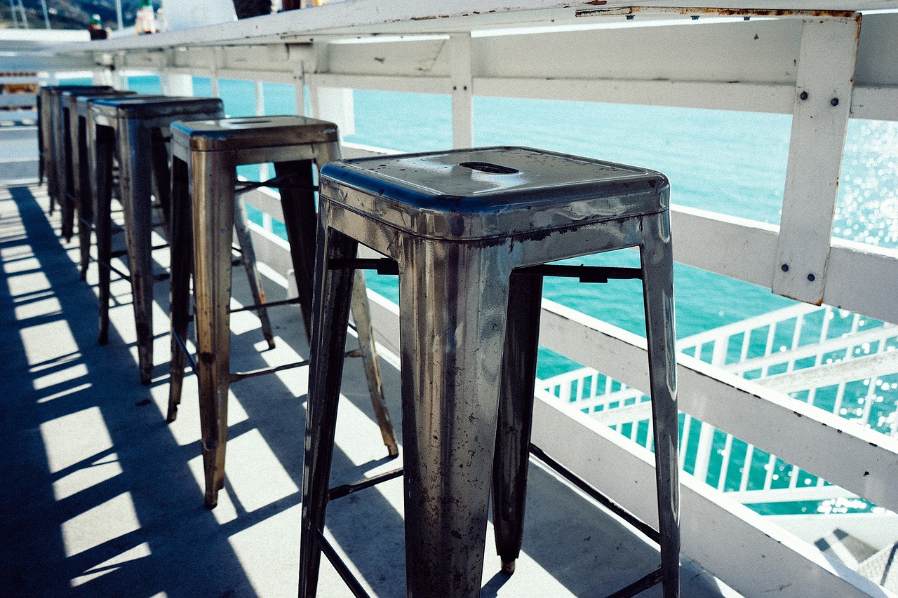 bar stools outdoor free photo