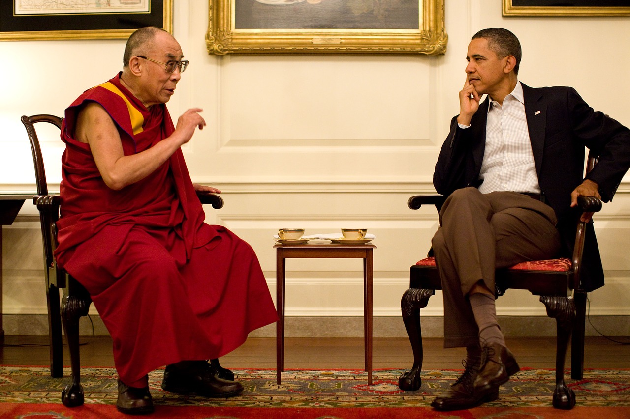 barack obama dalai lama 2011 free photo