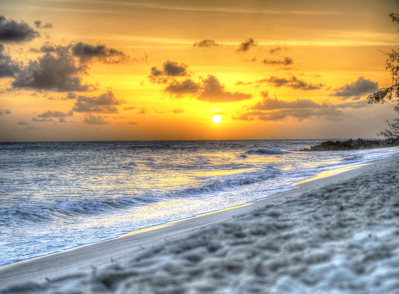 barbados  sunset  caribbean free photo