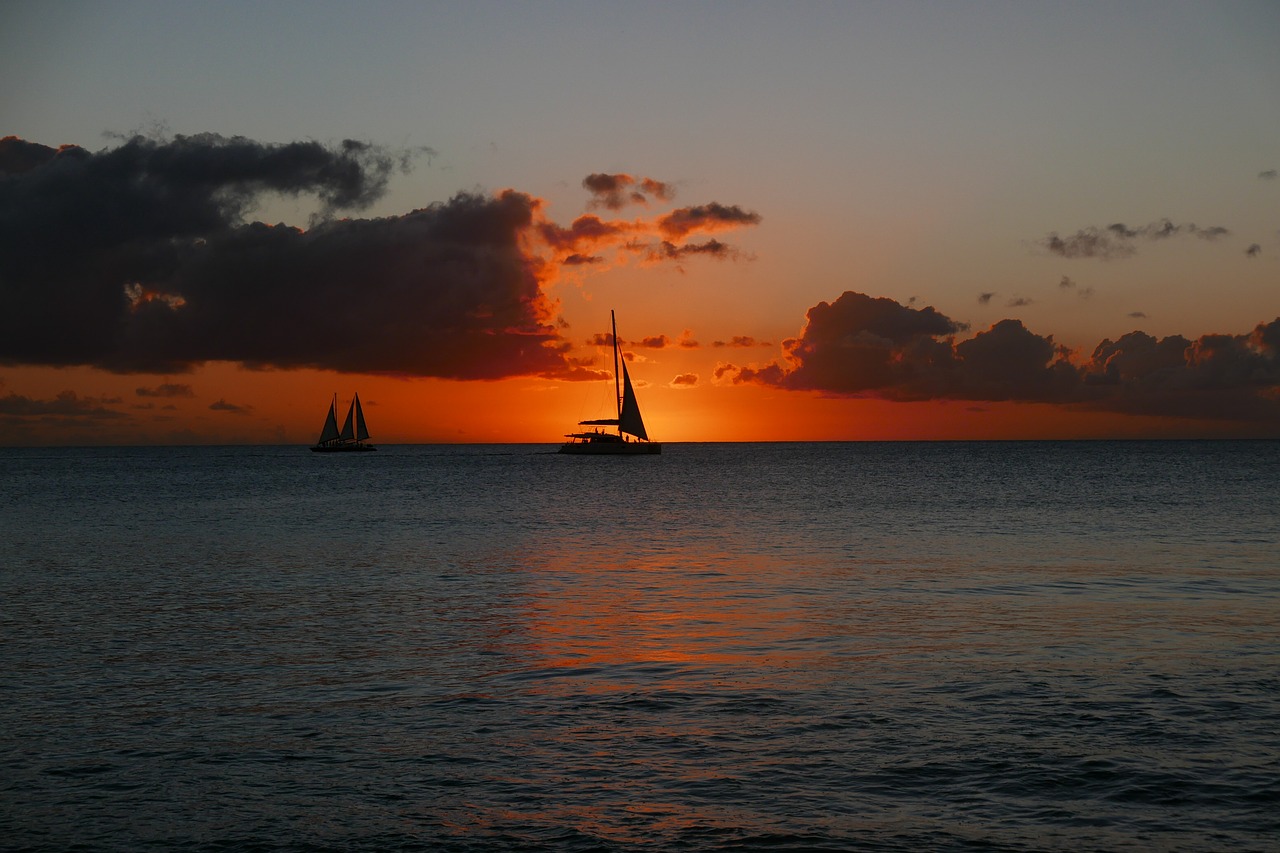 barbados  sunset  caribbean free photo