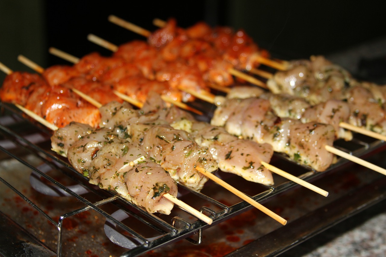 barbecue  skewer  marinade free photo