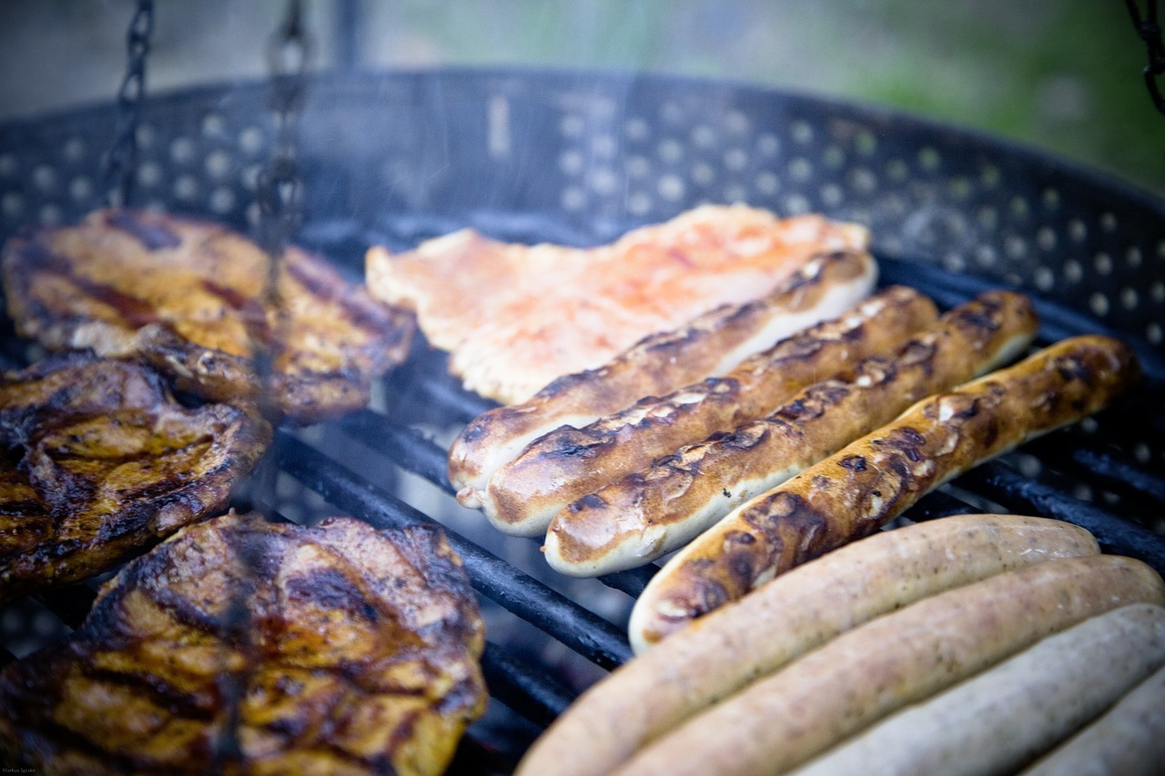 barbecue sausage grill free photo
