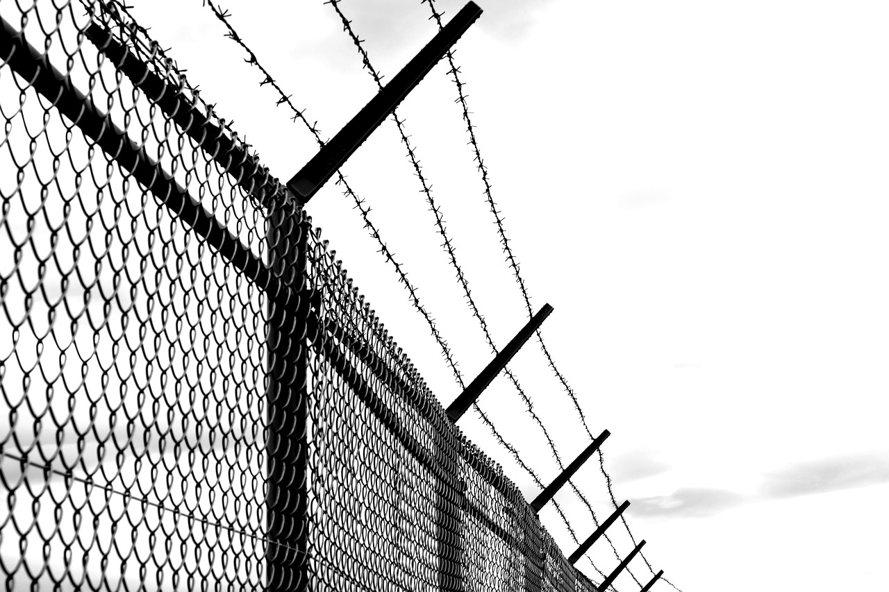 barbed wire fence old free photo