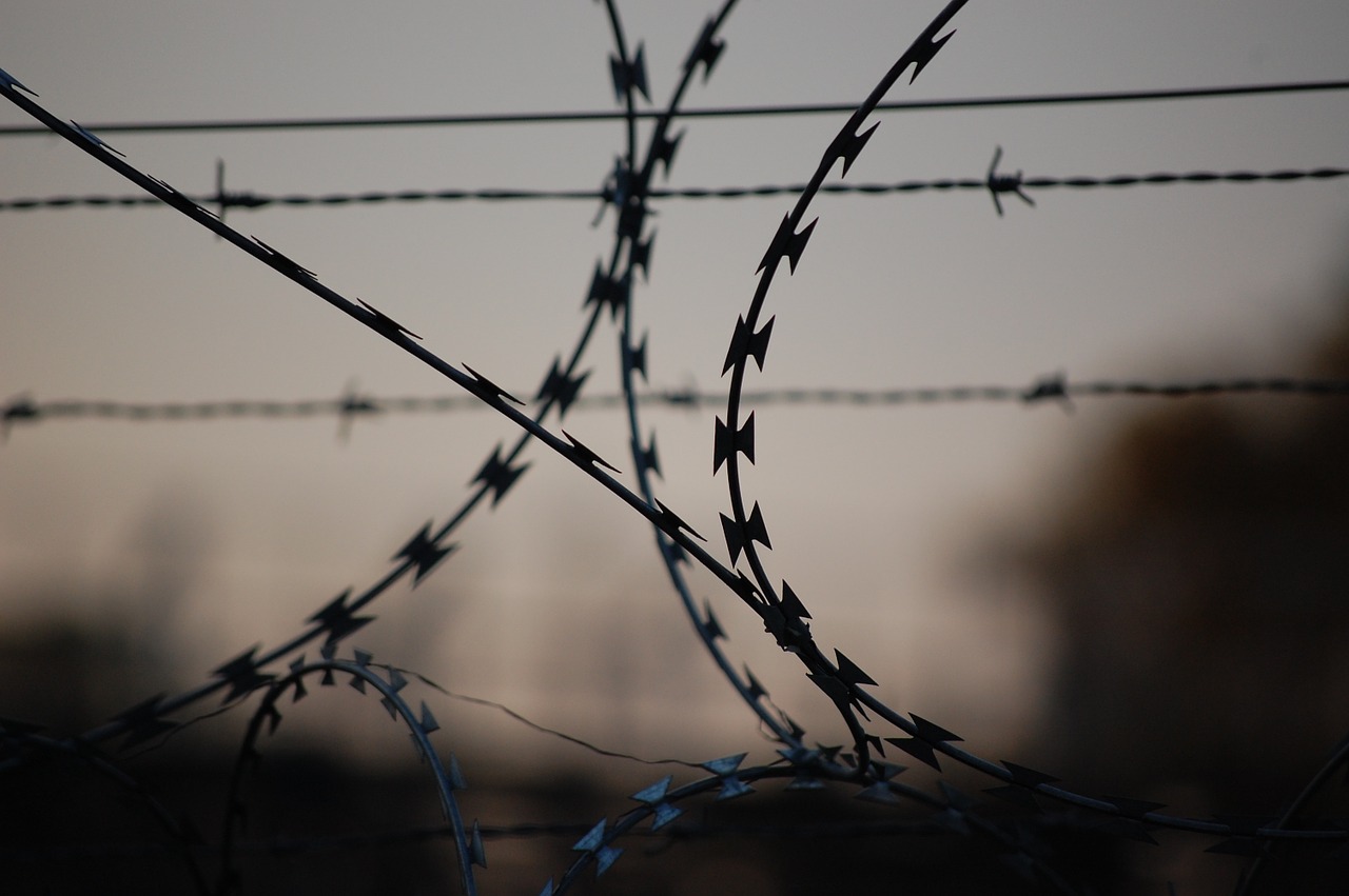 barbed wire wire court free photo