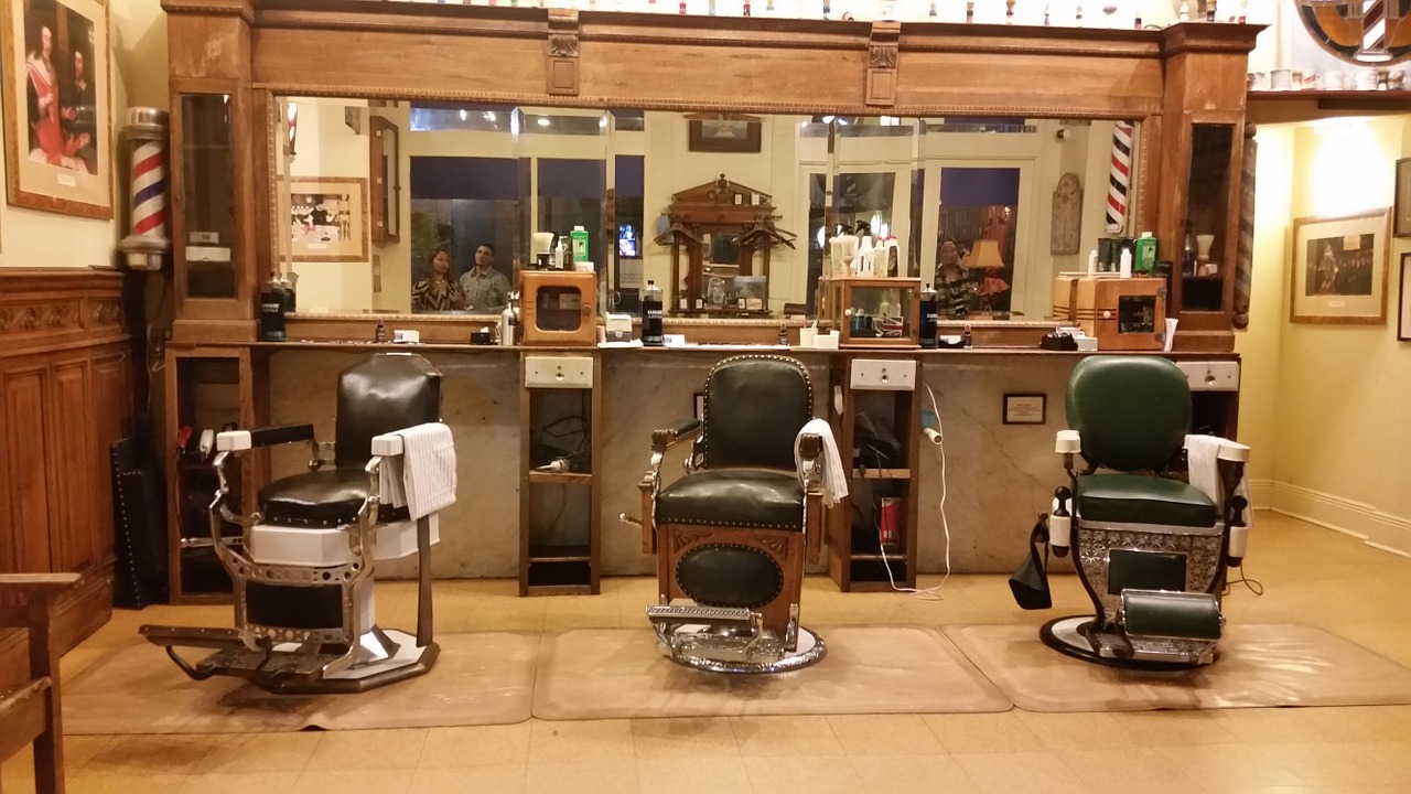 barbershop old time chairs free photo