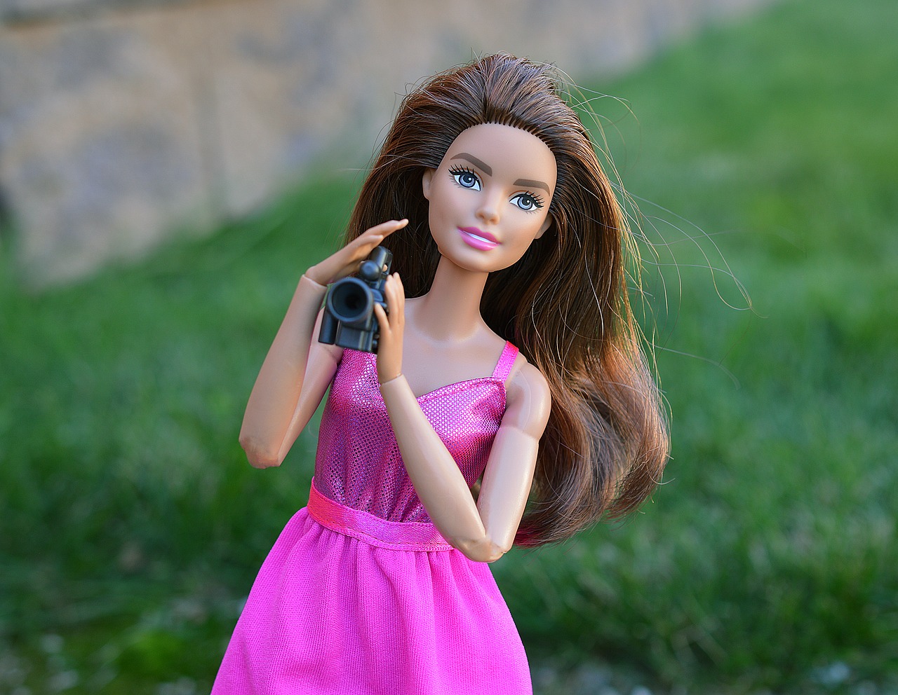 barbie doll camera free photo