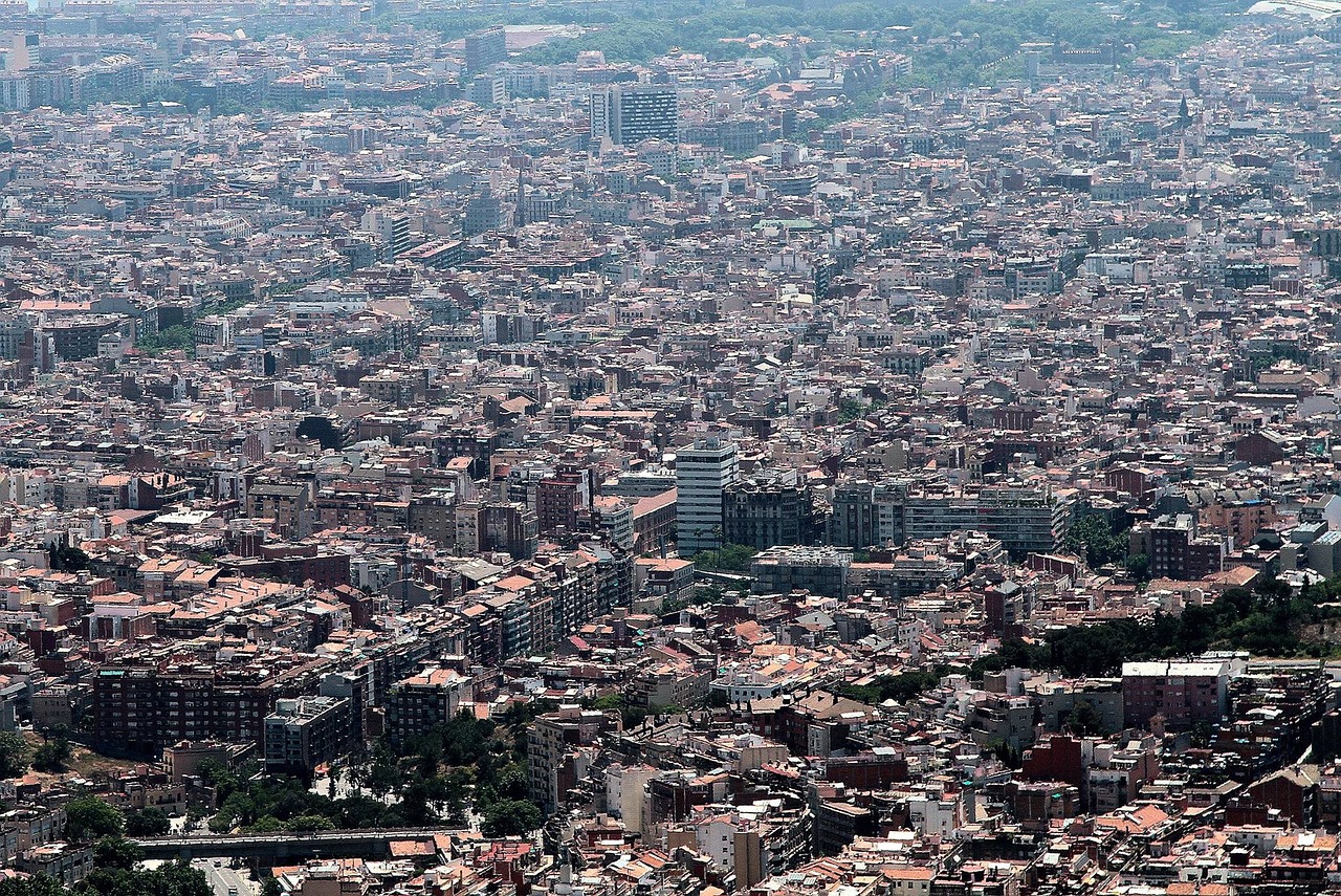 barcelona city panorama free photo