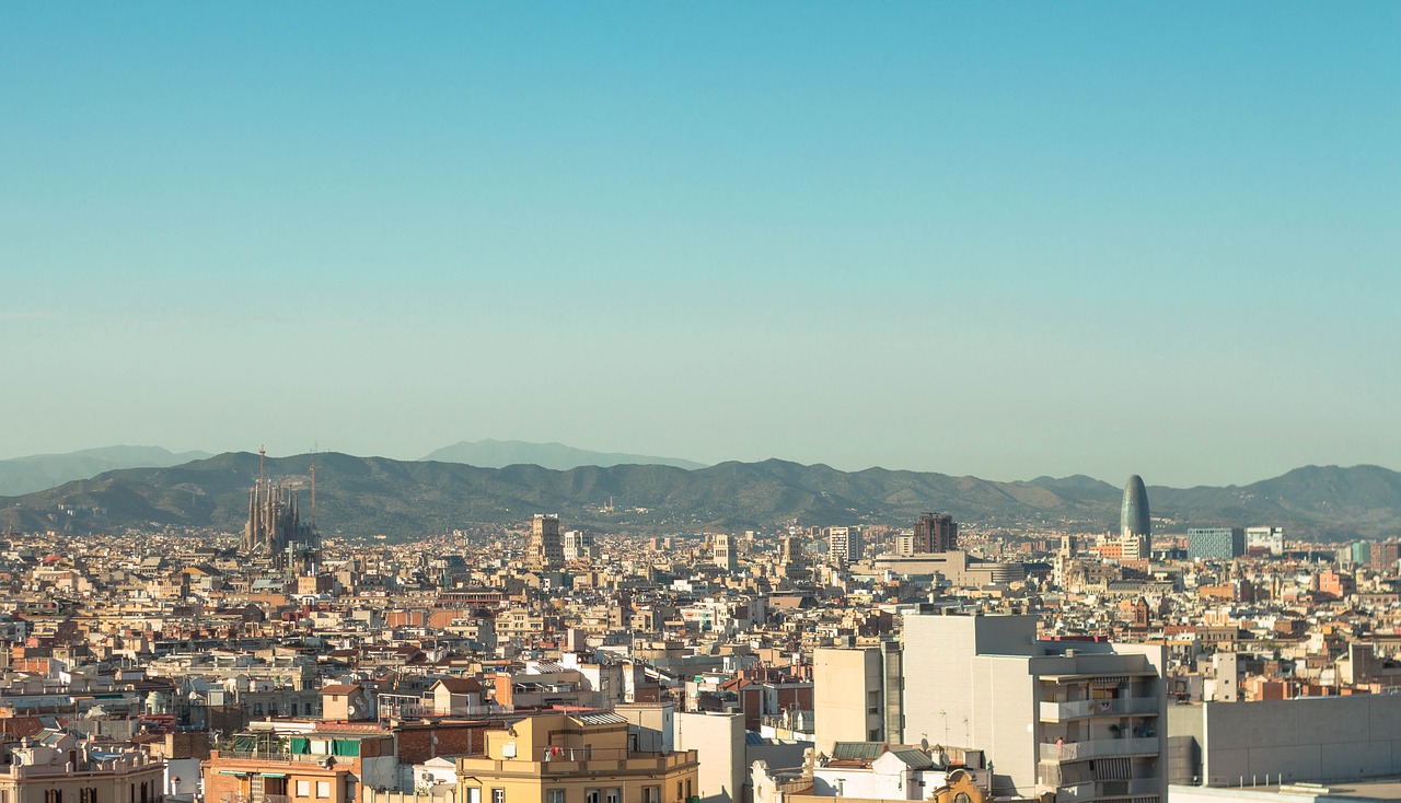 barcelona landscape city free photo