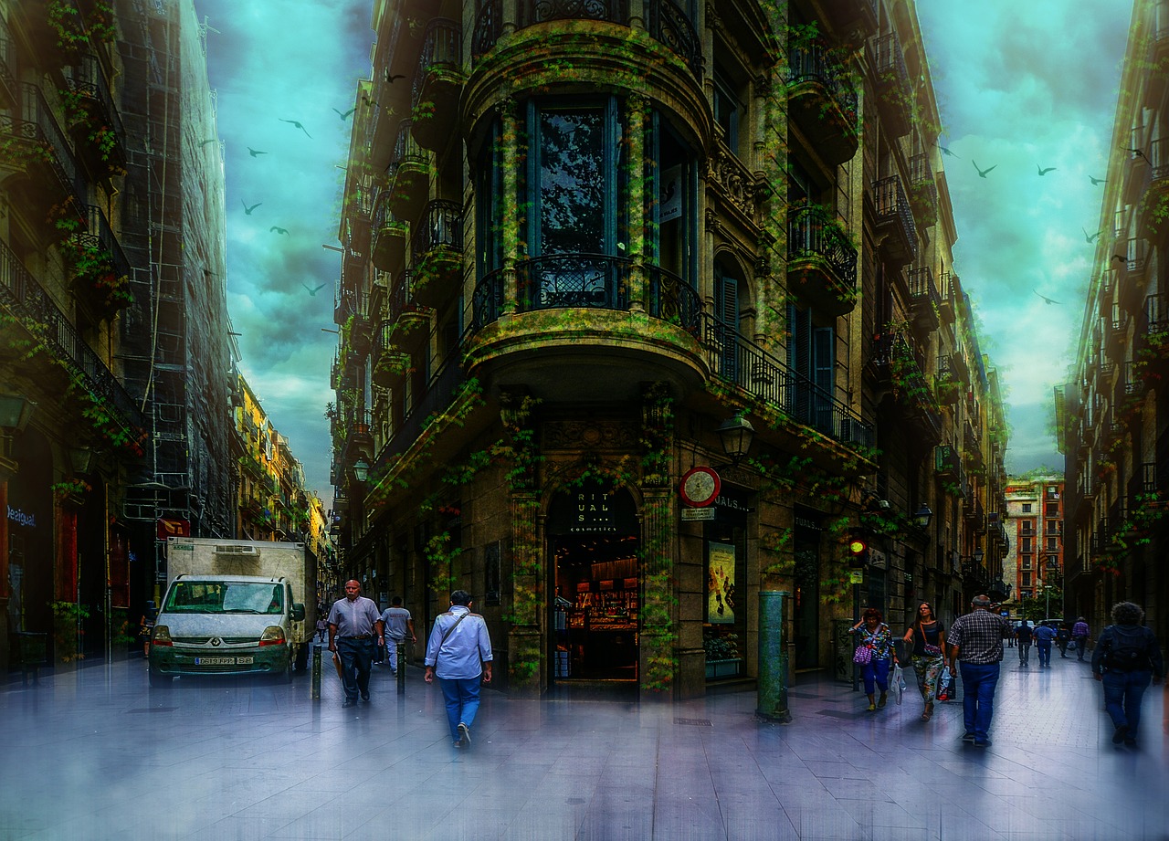 barcelona street gothic free photo