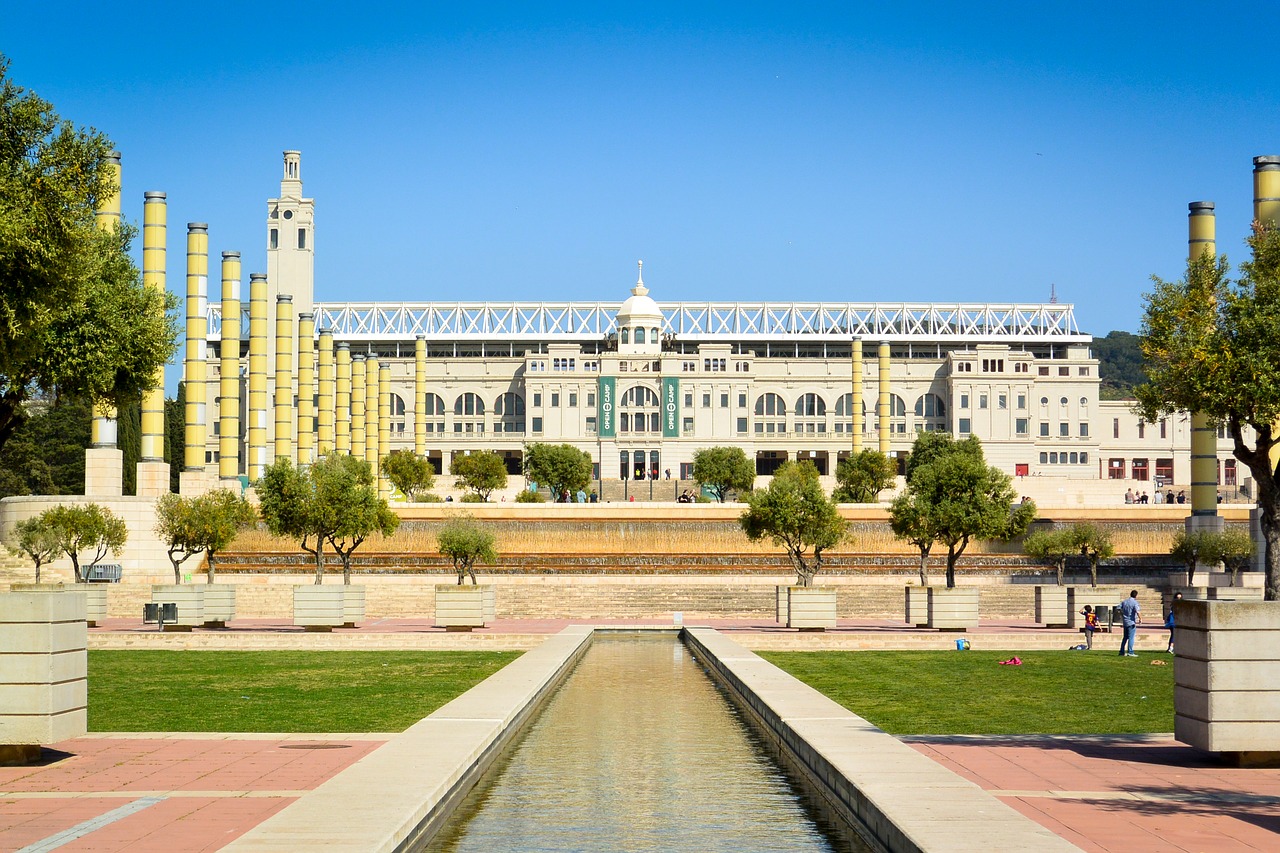 barcelona catalunya montjuic free photo