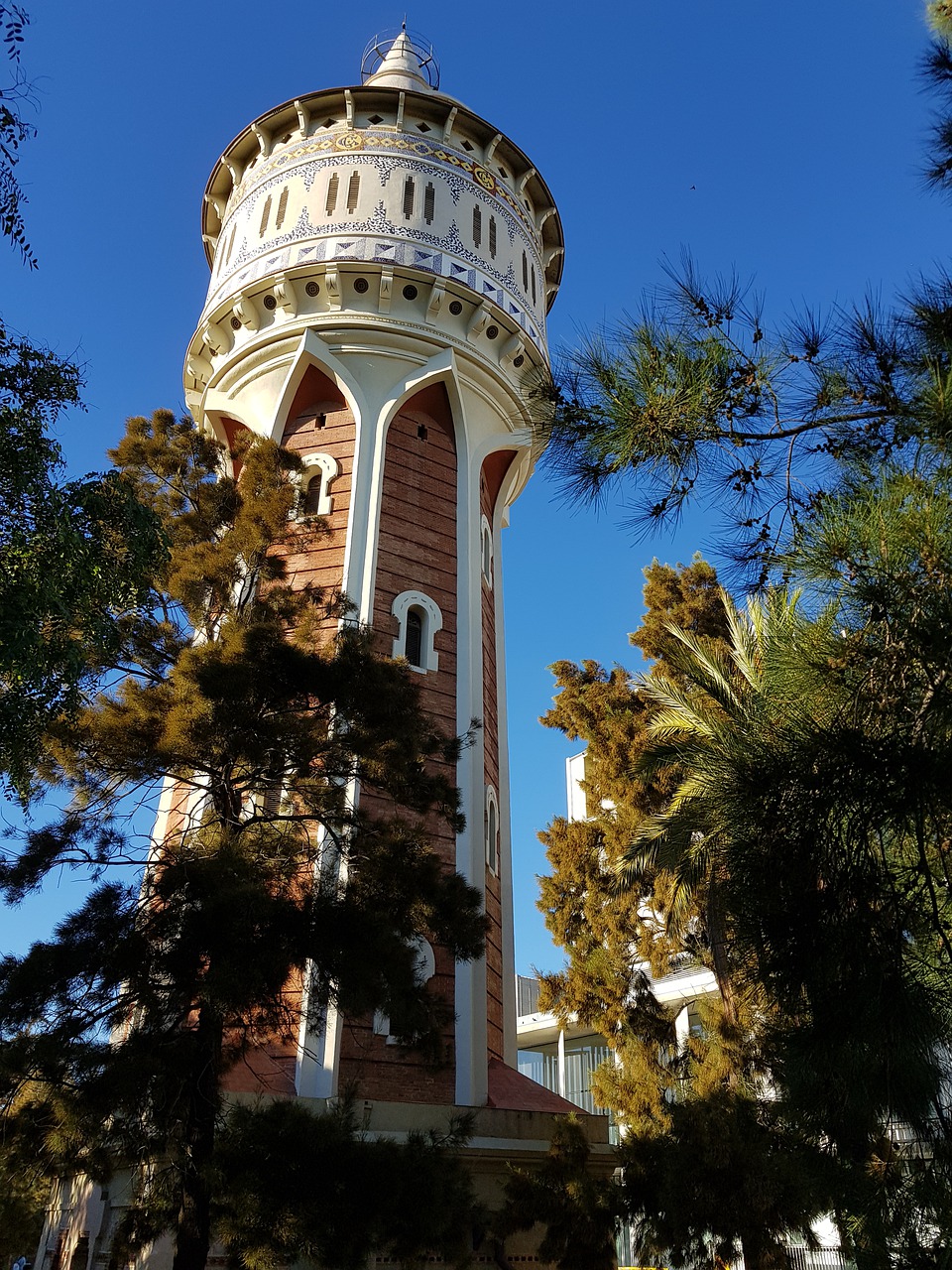 barcelona  water tower  architecture free photo